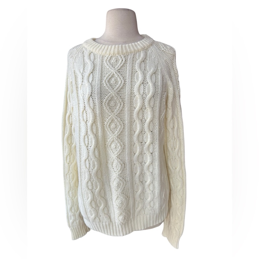 1960s The Men’s Store 100% Acrylic Cable Knit Sweater